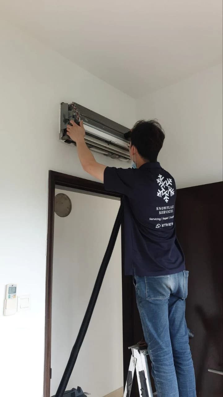 Snowflake Aircon on-site work