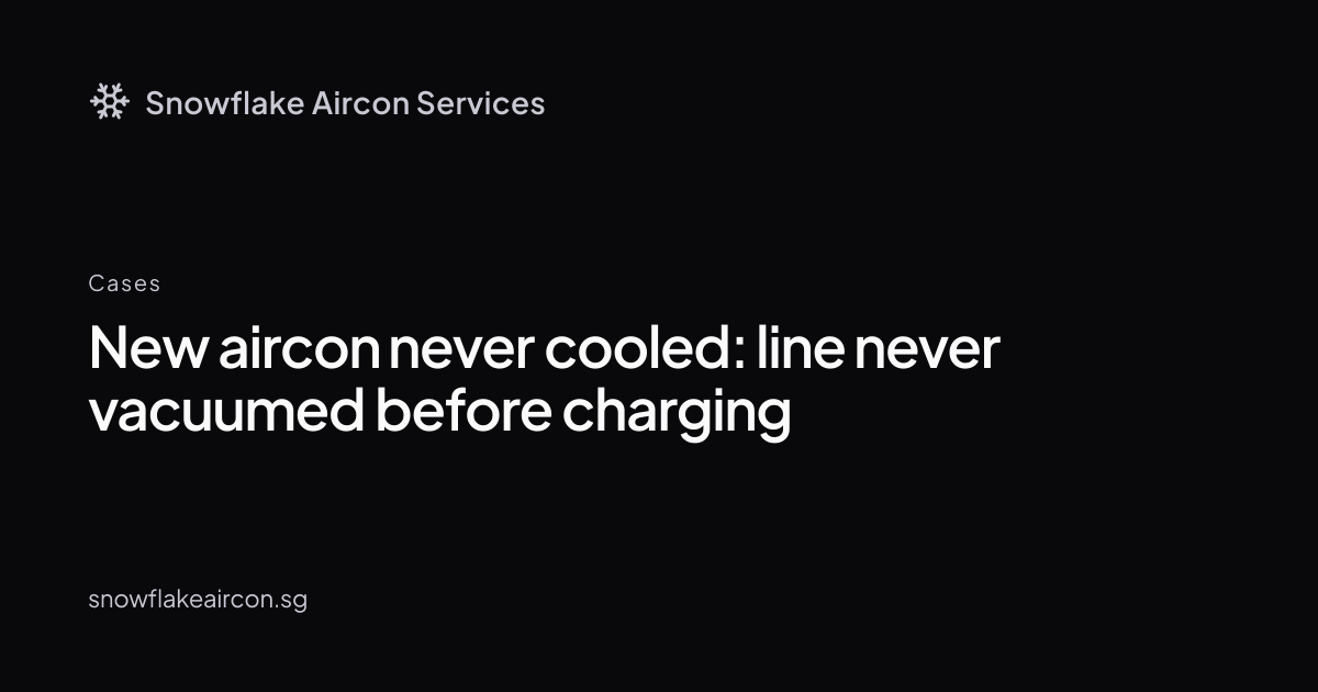New aircon never cooled properly: installer undercharged the gas